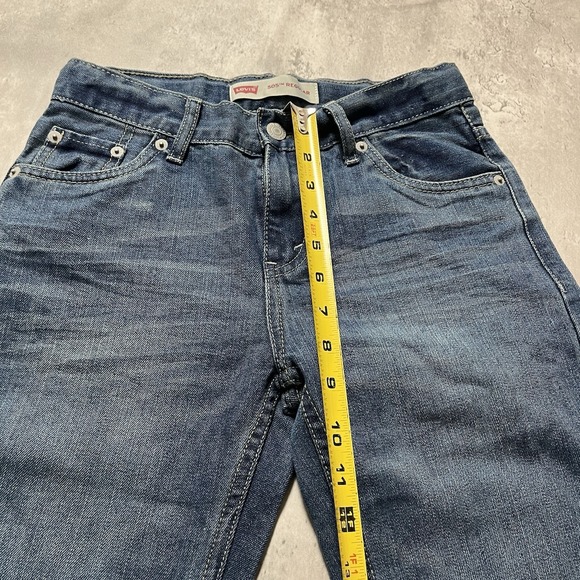 Levis Jeans Student 14Reg 27x29 Medium Wash 505 Regular Straight Leg Denim - Picture 4 of 10